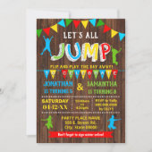Invitation Jump anniversaire trampoline bonjour (Devant)