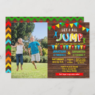 Invitation Jump anniversaire trampoline bonjour