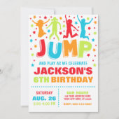 Invitation Jump Anniversaire, Trampoline Bounce Ho (Devant)
