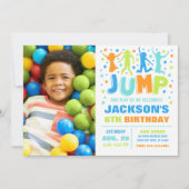 Invitation Jump Anniversaire, Trampoline Bounce Ho (Devant)