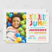Invitation Jump Anniversaire, Trampoline Bounce Ho (Devant)