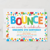 Invitation Jump Birthday Bounce House Trampoline Party (Devant)
