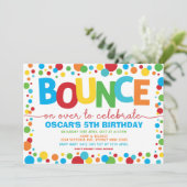 Invitation Jump Birthday Bounce House Trampoline Party (Debout devant)