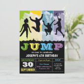 Invitation Jump Bounce House Trampoline Party Anniversaire In (Debout devant)