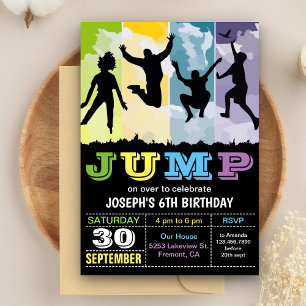 Invitation Jump Bounce House Trampoline Party Anniversaire In