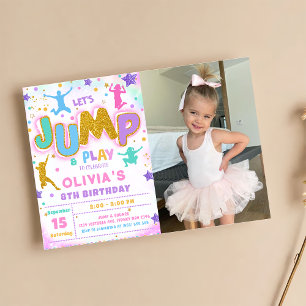 Invitation Jump Bounce Jeu Anniversaire Jump Trampoline Party