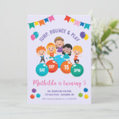 Invitation Jump Bounce Jouer à l'intérieur de l'aire de jeu A (Debout devant)