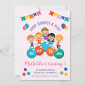 Invitation Jump Bounce Jouer à l'intérieur de l'aire de jeu A (Devant)