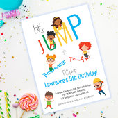 Invitation Jump Bounce Jouer à Trampoline Park Party Annivers