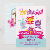 Invitation Jump Bounce Jouer aux gonflables Anniversaire (Devant / Derrière)