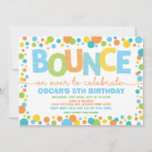 Invitation Jump coloré rebondir Trampoline fête d'anniversair (Devant)