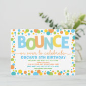 Invitation Jump coloré rebondir Trampoline fête d'anniversair (Debout devant)