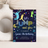 Invitation Jump et Glow Trampoline fête d'anniversaire