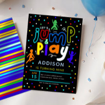 Jump et Jouer de couleur Neon Trampoline Anniversa