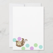 Invitation Jump et Tumble Monkey fête d'anniversaire (Dos)