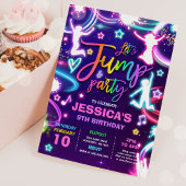 Invitation Jump fête d'anniversaire Neon Glow Jump Party