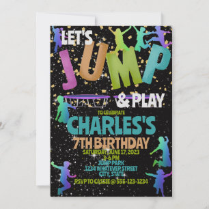 Invitation Jump Park Anniversaire de enfant Party Personnalis