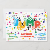 Invitation Jump Play Trampoline Park Party Anniversaire de en (Devant)