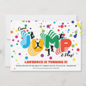 Invitation Jump Play Trampoline Park Party Anniversaire de en (Devant)