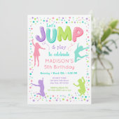 Invitation Jump Trampoline Bounce Party (Debout devant)
