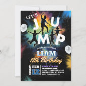Invitation Jump Trampoline Park Bruh You En Fête D'Anniversai (Devant)