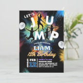 Invitation Jump Trampoline Park Bruh You En Fête D'Anniversai (Debout devant)