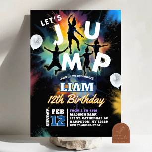 Invitation Jump Trampoline Park Bruh You En Fête D'Anniversai