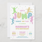 Invitation Jump Trampoline Park fête d'anniversaire (Devant)