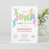 Invitation Jump Trampoline Park fête d'anniversaire (Debout devant)