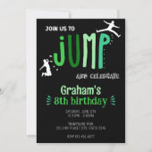 Invitation Jump Trampoline Park pour enfants fête d'anniversa (Devant)