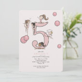 Invitation Jump & Tumble Gymnastics 5th Birthday Party (Debout devant)