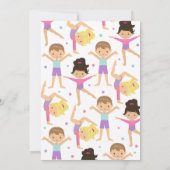 Invitation Jump Tumble Gymnastique anniversaire (Dos)