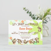 Invitation Jump Tumble Monkey Jungle Anniversaire (Debout devant)