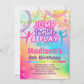 Invitation Jump Tumble & Play Rainbow Gymnastique Anniversair (Devant)