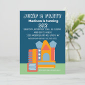 Invitation Jumping Bouncing Party Bounce House Anniversaire B (Debout devant)