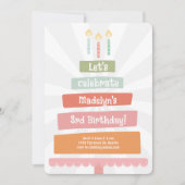 Invitation Jumping gâteau d'anniversaire (Devant)