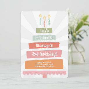Invitation Jumping gâteau d'anniversaire