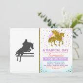 Invitation Jumping horse silhouette - choose background color (Debout devant)