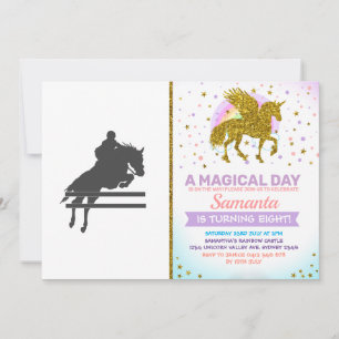 Invitation Jumping horse silhouette - Choose background color