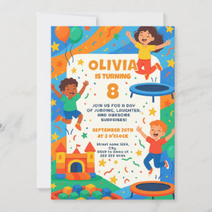 Invitation Jumping Jubilé Anniversaire Bash Extravaganza