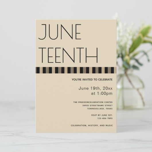 Invitation Junetdix Brown Tan Black Freedom verticale (Debout devant)