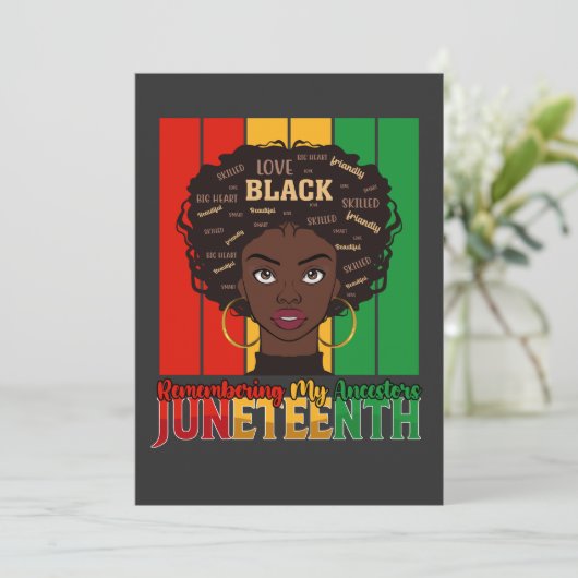 Invitation JunetDix en souvenir de mes ancêtres fille Melanin (Debout devant)