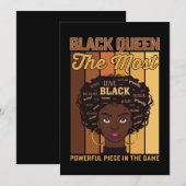 Invitation Junetdix Melanin Black Girl La plus puissante (Devant / Derrière)