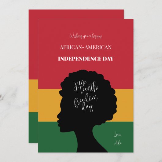 Invitation Juneteenth (Devant / Derrière)