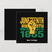 Invitation Juneteenth 1865 19 juin Graphique De liberté (Devant / Derrière)