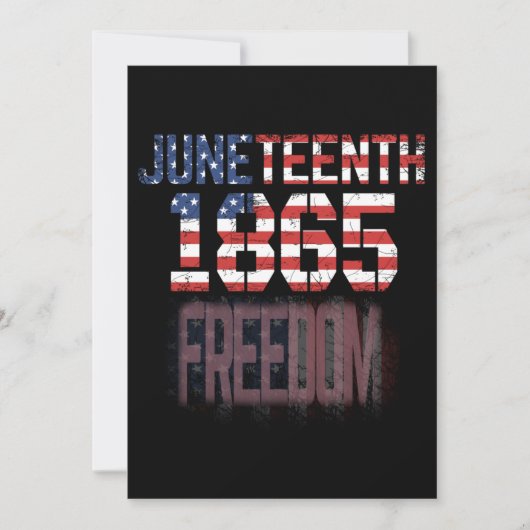 Invitation Juneteenth 1865 liberté (Devant)