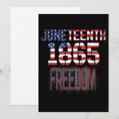 Invitation Juneteenth 1865 liberté (Devant / Derrière)