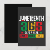 Invitation Juneteenth 365 jours par an Apprenez-le comme il v (Devant / Derrière)
