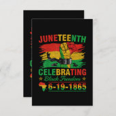 Invitation Juneteenth Briser Chaque Chaîne Hommes Femmes Noir (Devant / Derrière)