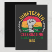 Invitation Juneteenth Célébration de la liberté noire 1865 (Devant / Derrière)